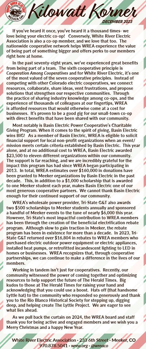Kilowatt Korner December 2023